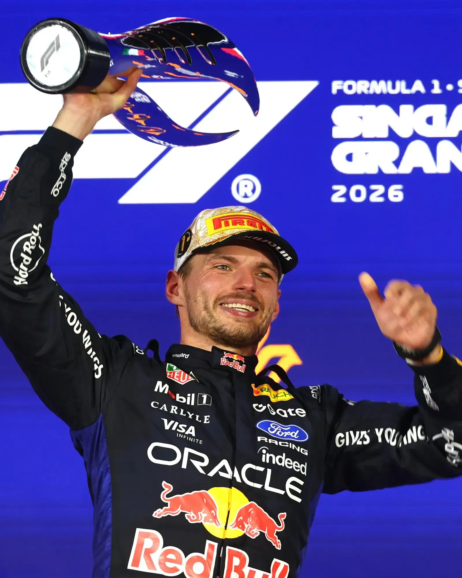 Verstappen wins Singapore GP on 250th start; Antonelli P3, F1 title in sight