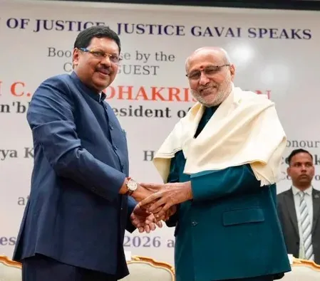 'द वॉयस ऑफ जस्टिस' का विमोचन: उपराष्ट्रपति राधाकृष्णन ने जस्टिस गवई की न्यायिक विरासत को सराहा