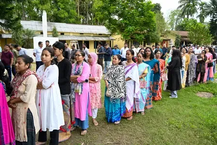 विधानसभा चुनाव 2026: मतदान प्रतिशत असम में 17.87%, केरल में 16.23% और पुडुचेरी में 17.41%