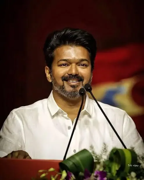 How does Vijay promote harmony and inclusive politics during TVK's Christmas celebrations?