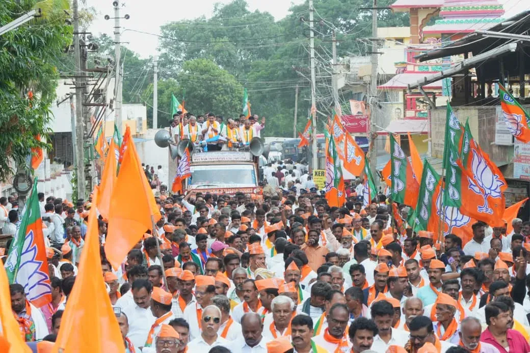 Vijayendra warns of Bengal-like defeat for Congress at BJP Haveri protest