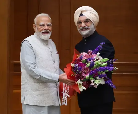 Delhi L-G Taranjit Singh Sandhu Meets PM Modi to Discuss Viksit Delhi@2047