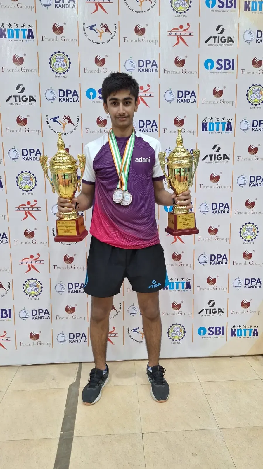 Vivaan Dave wins double gold at Gujarat State Table Tennis Championships 2026