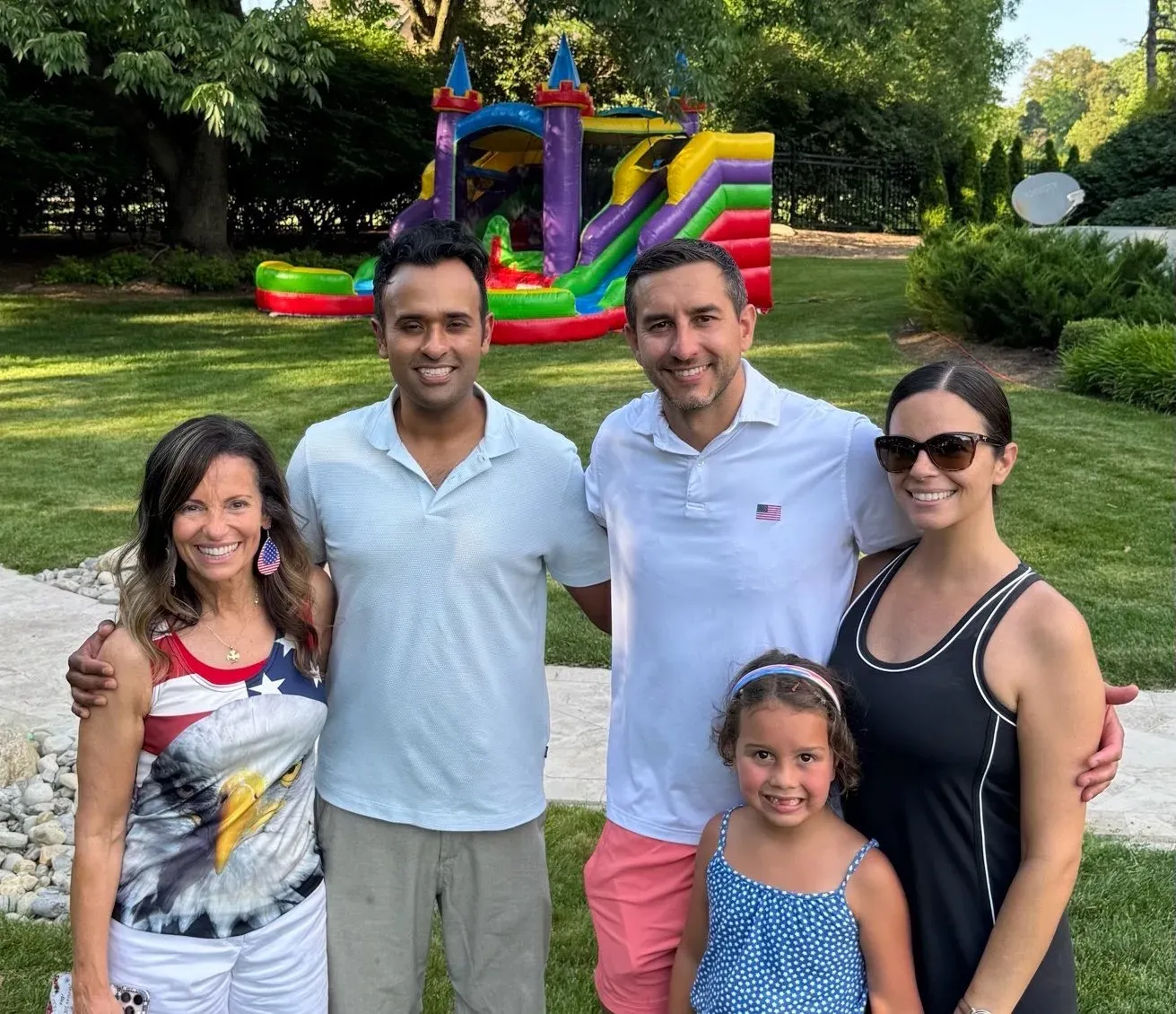 Vivek Ramaswamy Celebrates July 4 With Neighbors at Home