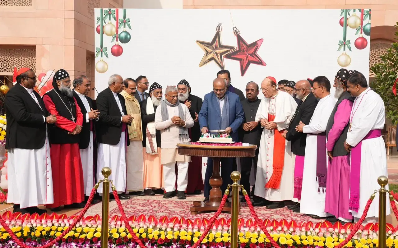 Did VP Radhakrishnan Host a Christmas Luncheon Before His Visit to Telangana and MP?