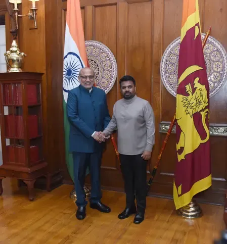 Vice President Radhakrishnan Engages with Sri Lankan President Dissanayake to Strengthen Bilateral Relations