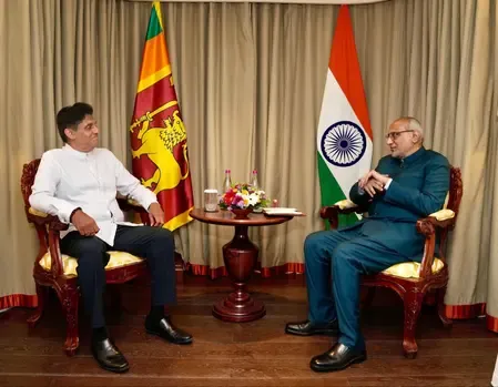 Strengthening Ties: VP Radhakrishnan and Sri Lanka's LoP Premadasa Discuss Trade and Cooperation