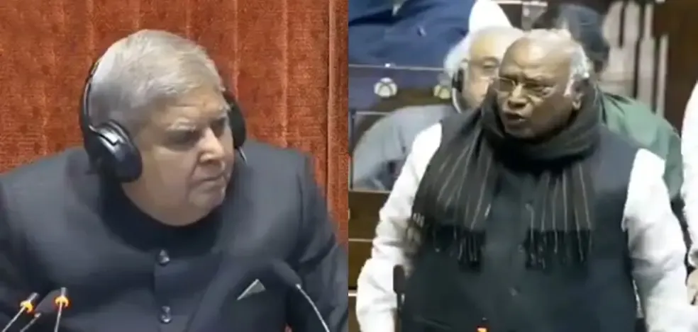 Verbal Clash in Rajya Sabha: Kharge and Dhankhar Spar Over No-Confidence Motion
