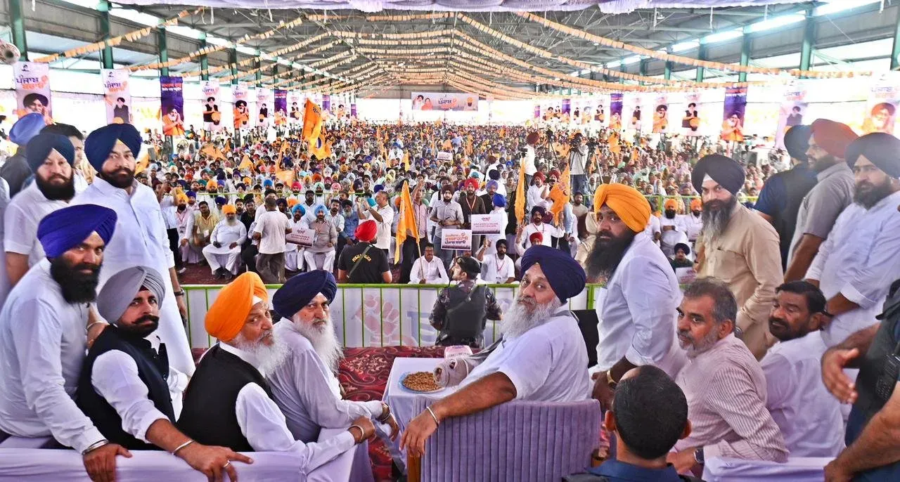 Sukhbir Badal calls Waris Punjab De a 'virus' at Punjab Bachao rally in Ghanaur