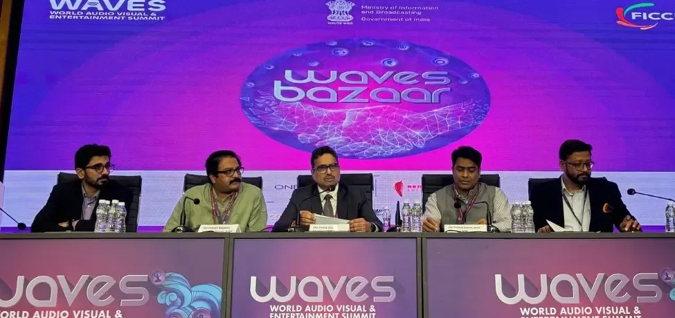 How did ‘WAVES Bazaar’ secure over Rs 250 crore and form global alliances?