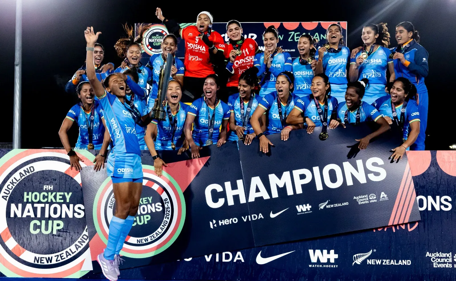 India win FIH Women's Nations Cup 2025-26, beat New Zealand 2-0 in final