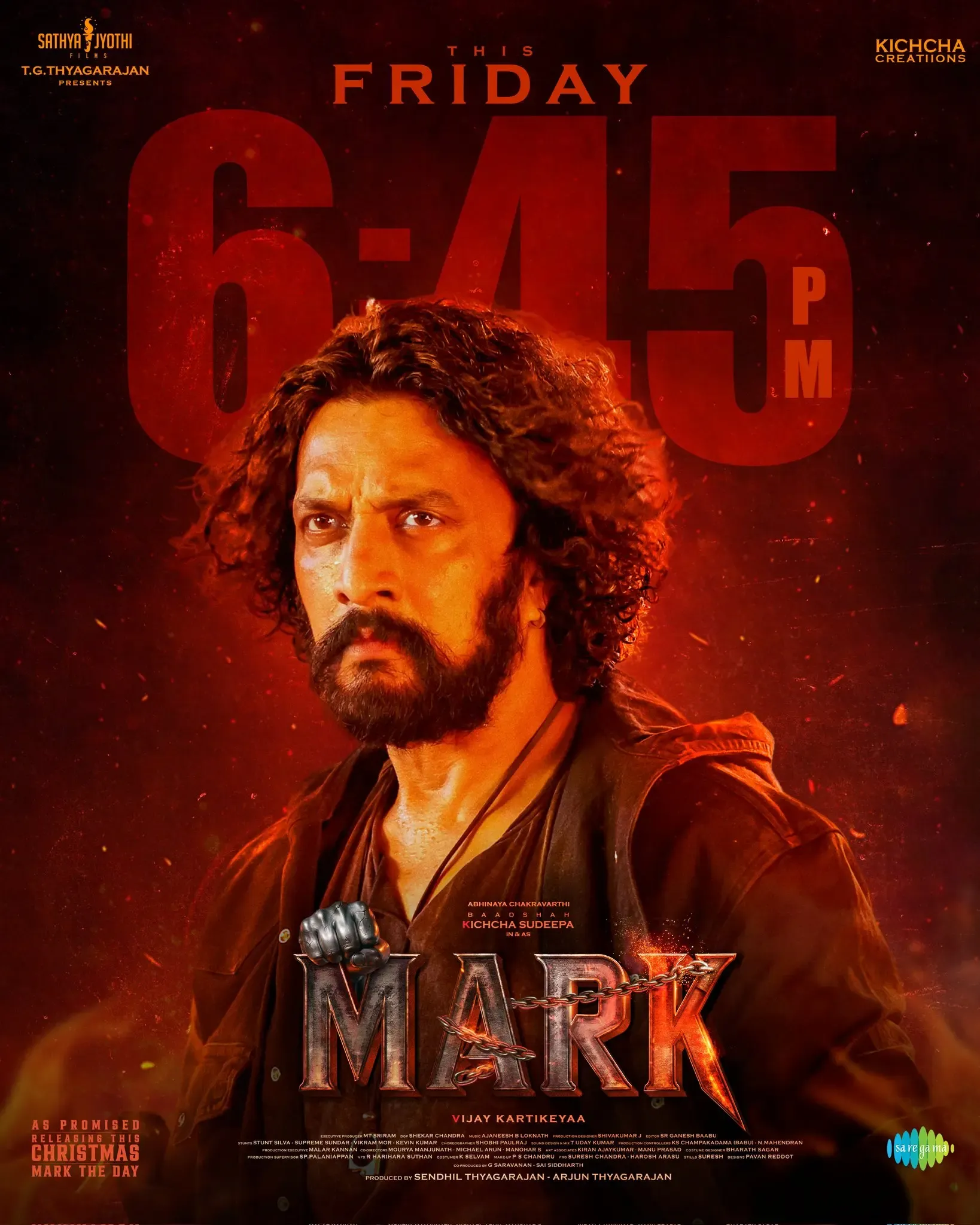 Did Kichcha Sudeep Swap Seats with Roshini Prakash at the 'Mark' Pre-release Event?