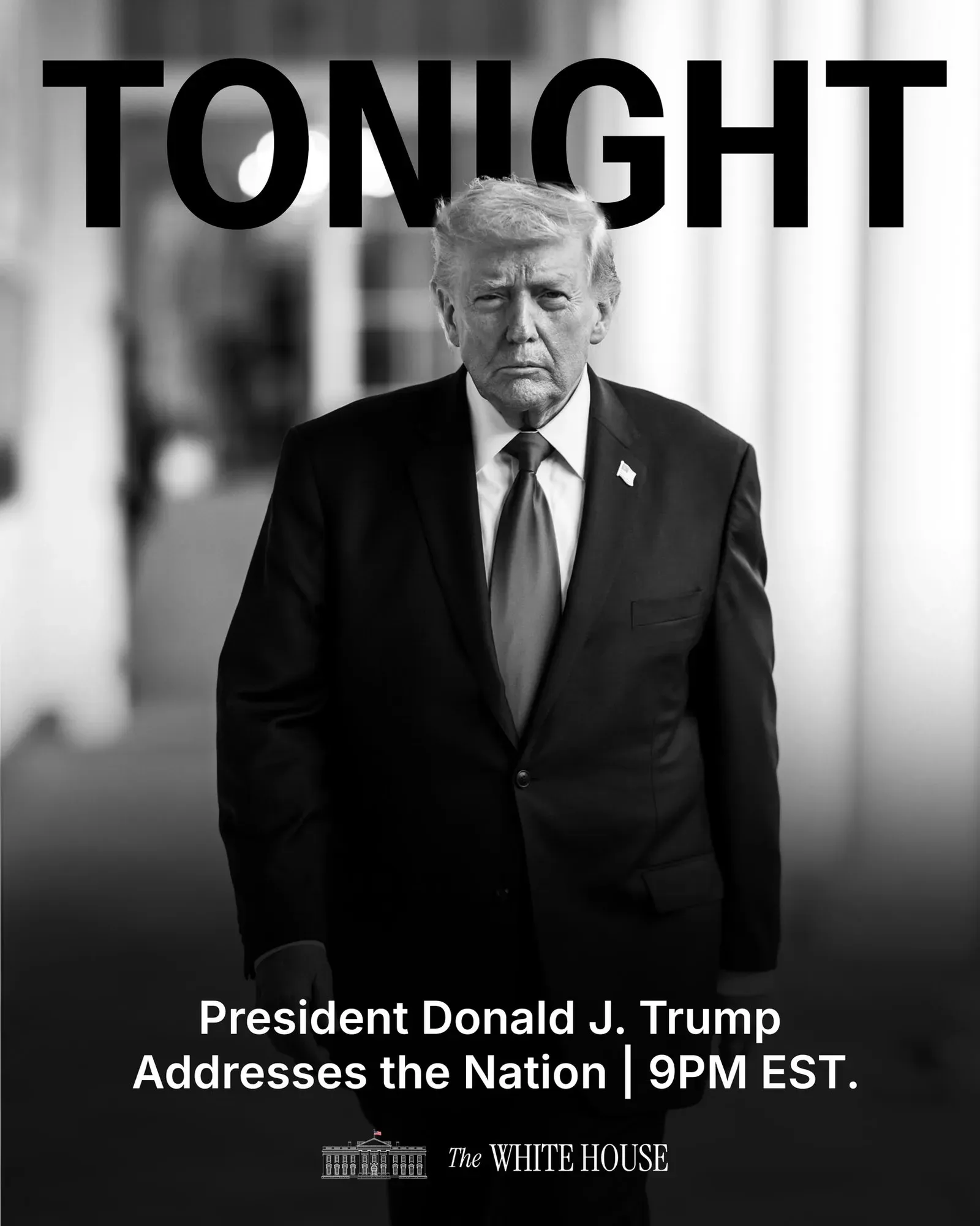 White House Announces Trump Prime-Time Address to Nation
