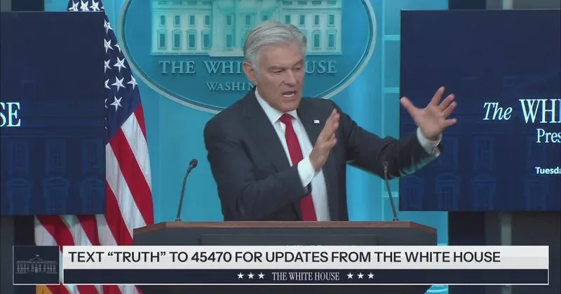 White House Flags CMS Chief Dr Mehmet Oz Media Briefing