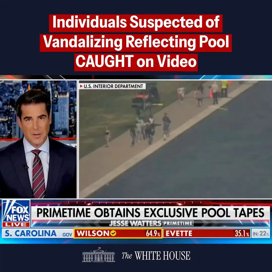 White House flags video of suspects vandalizing DC Reflecting Pool