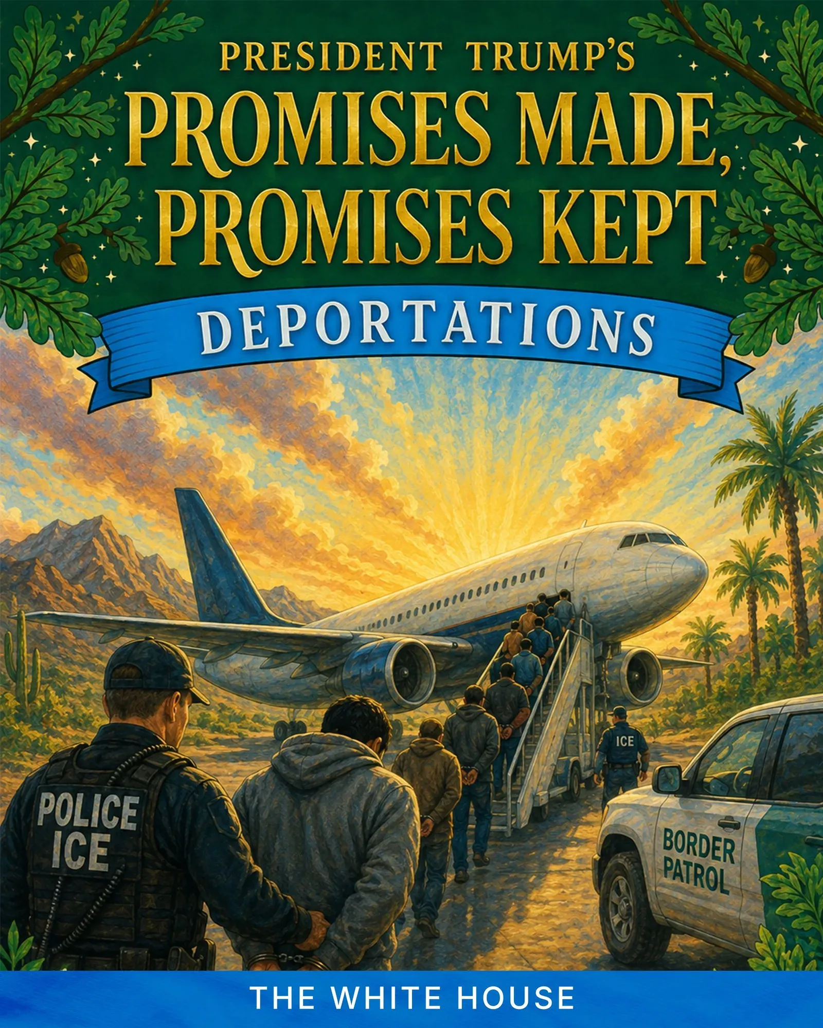 White House Frames Mass Deportations as End of 'Lawlessness'