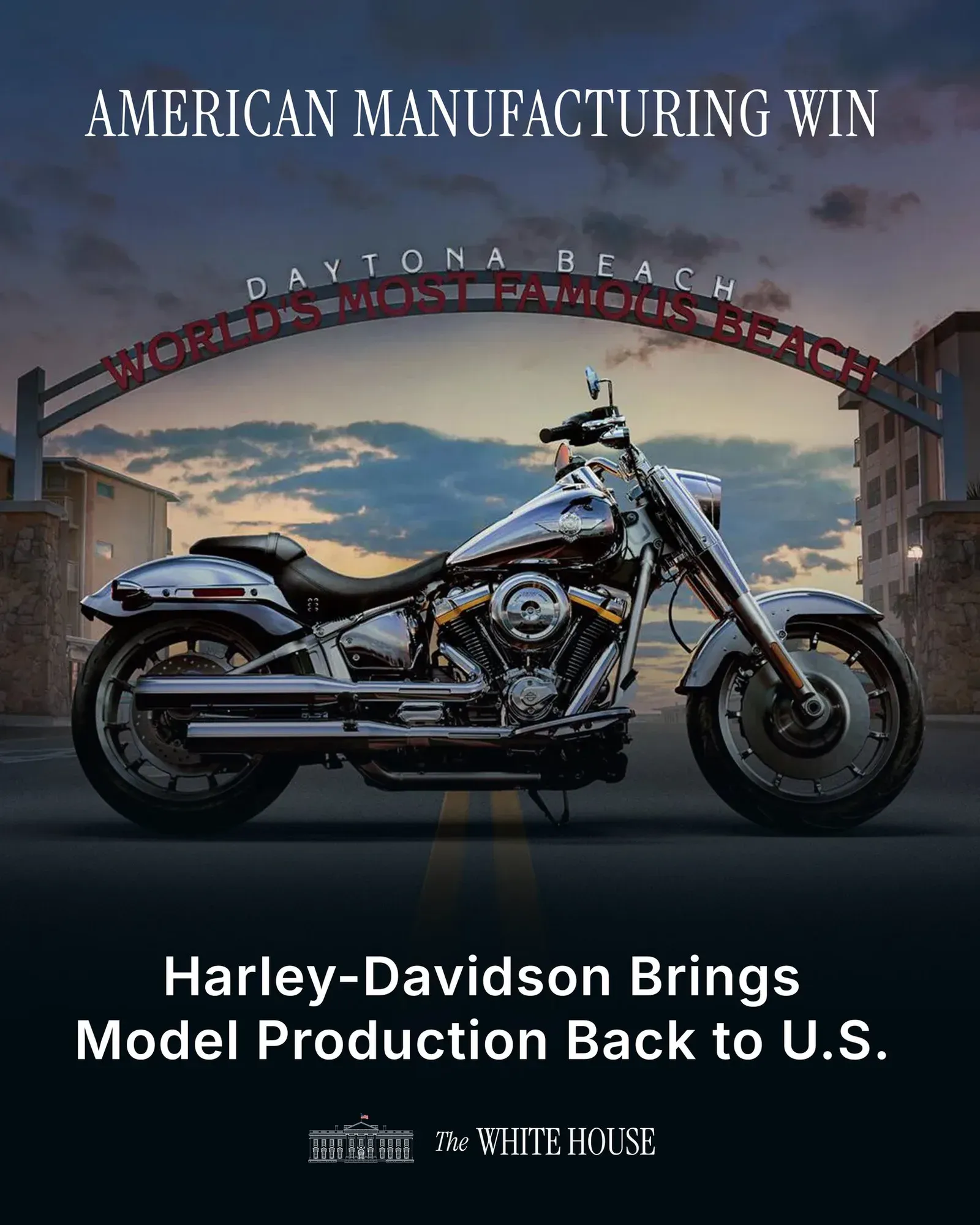 White House Hails Harley-Davidson US Production Return