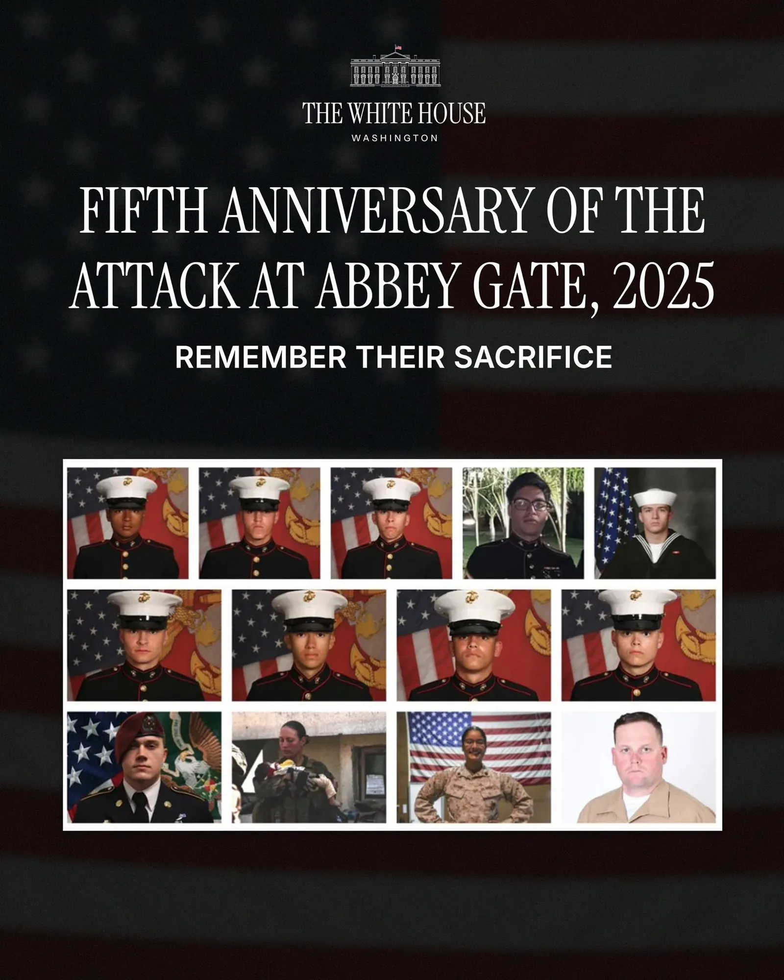 White House Honors 13 US Troops Killed in 2021 Kabul Airport Bombing
