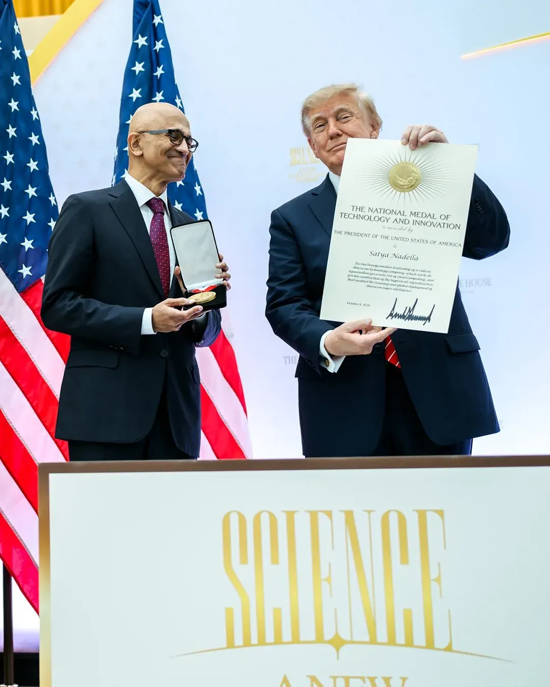 White House Honours Microsoft CEO Satya Nadella with Tech Medal