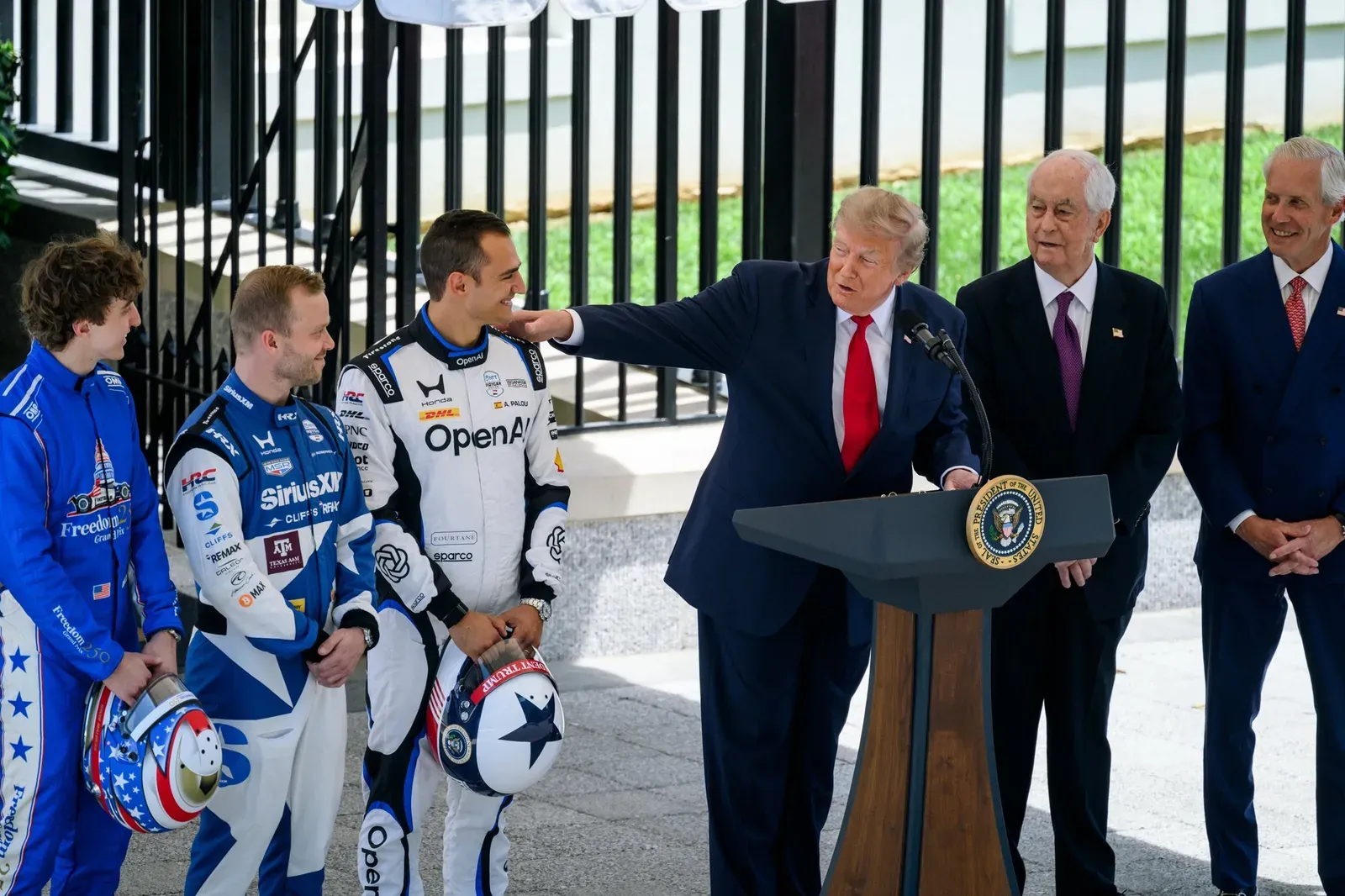 White House Hosts IndyCar Drivers Rosenqvist, Palou and Malukas