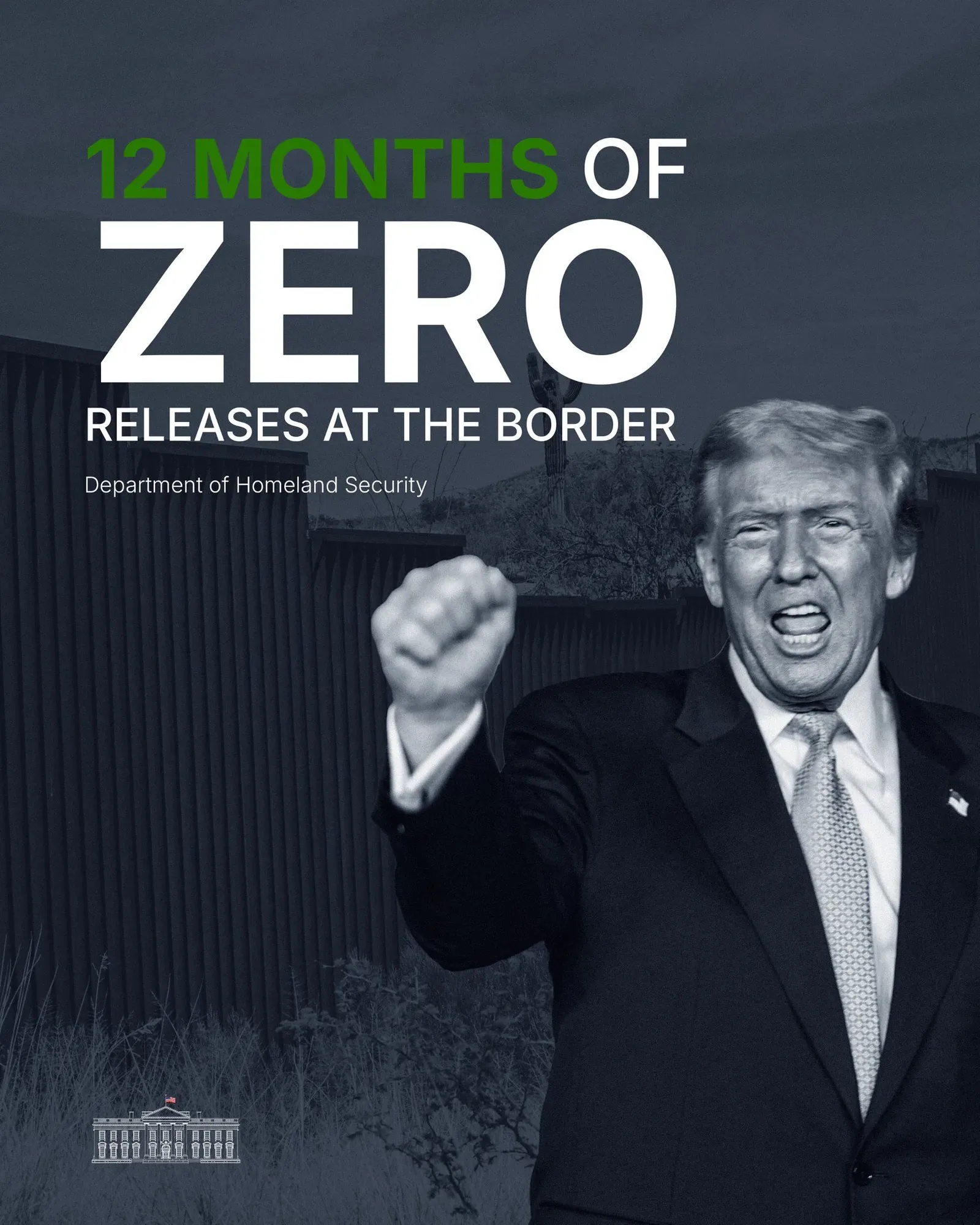 White House Marks One Year of Zero Border Releases