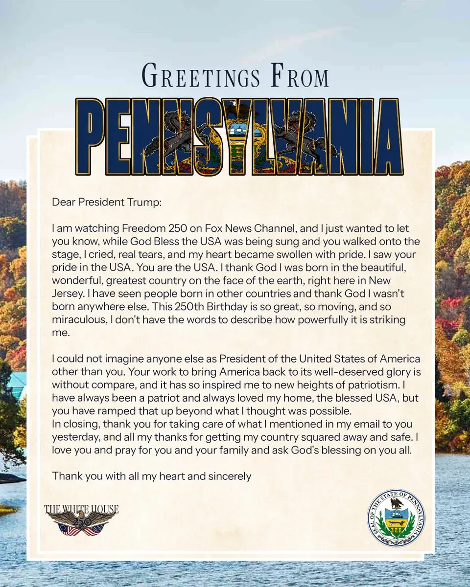 White House Marks Pennsylvania Visit in Official Post