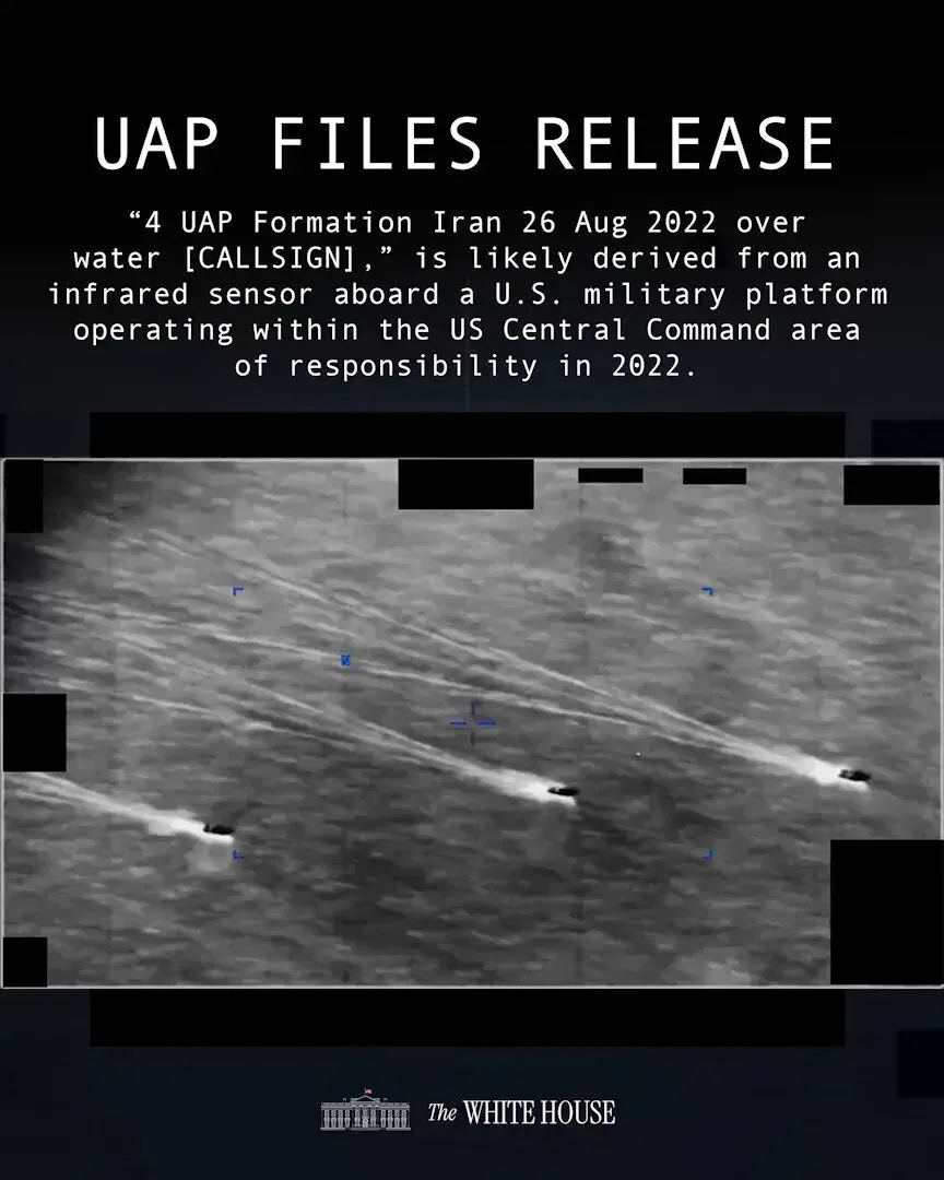 White House Releases UAP Formation Report Over Iran Waters