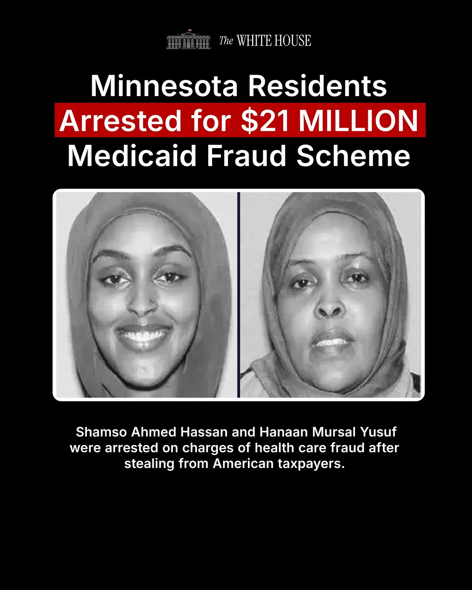 White House Says Minnesota Fraud Schemes Are 'Done'