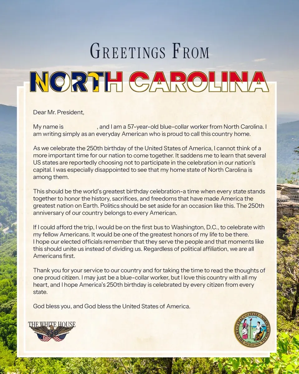 White House Signals Official Visit to North Carolina