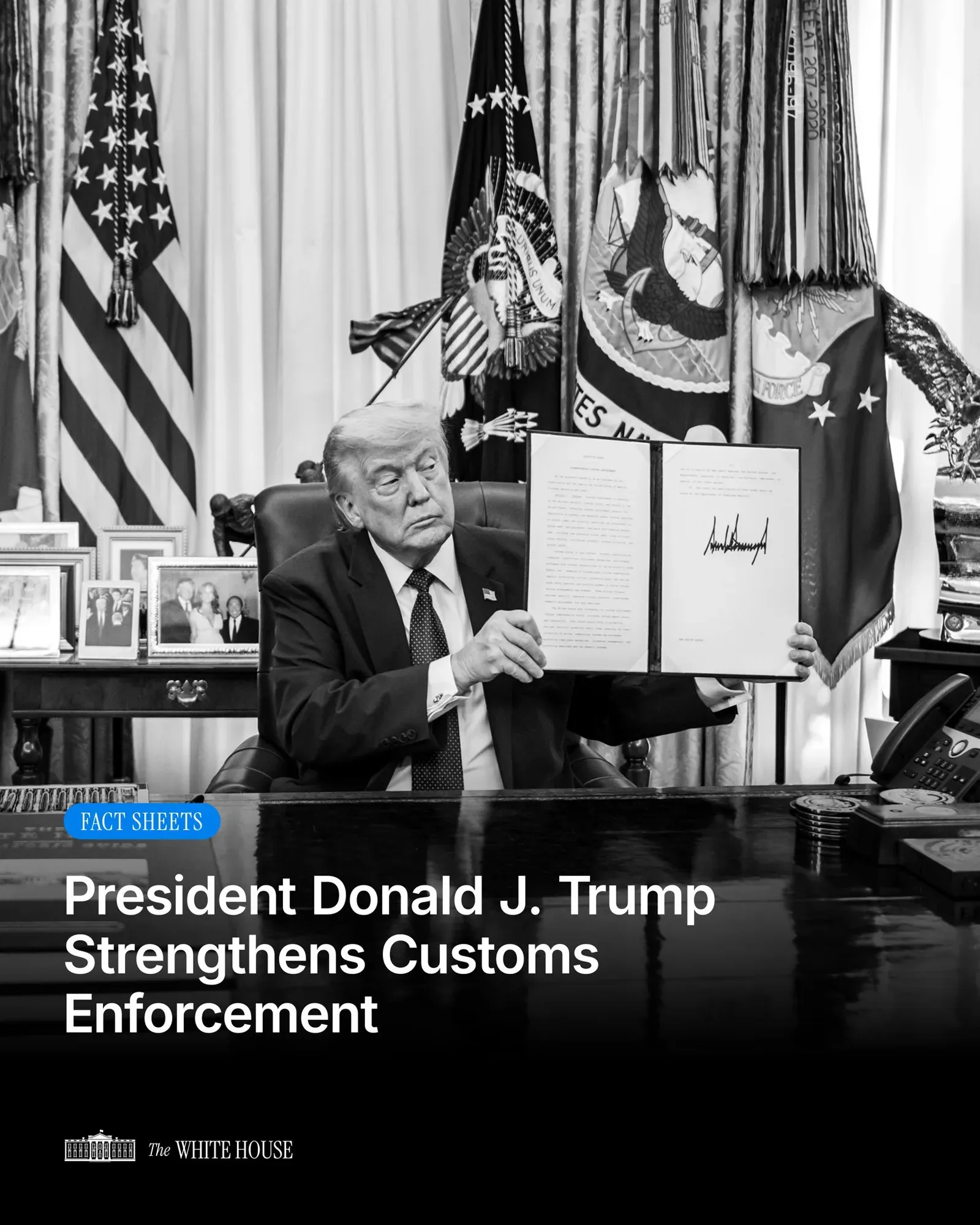 White House: Trump Signs Order to Modernise US Customs Enforcement