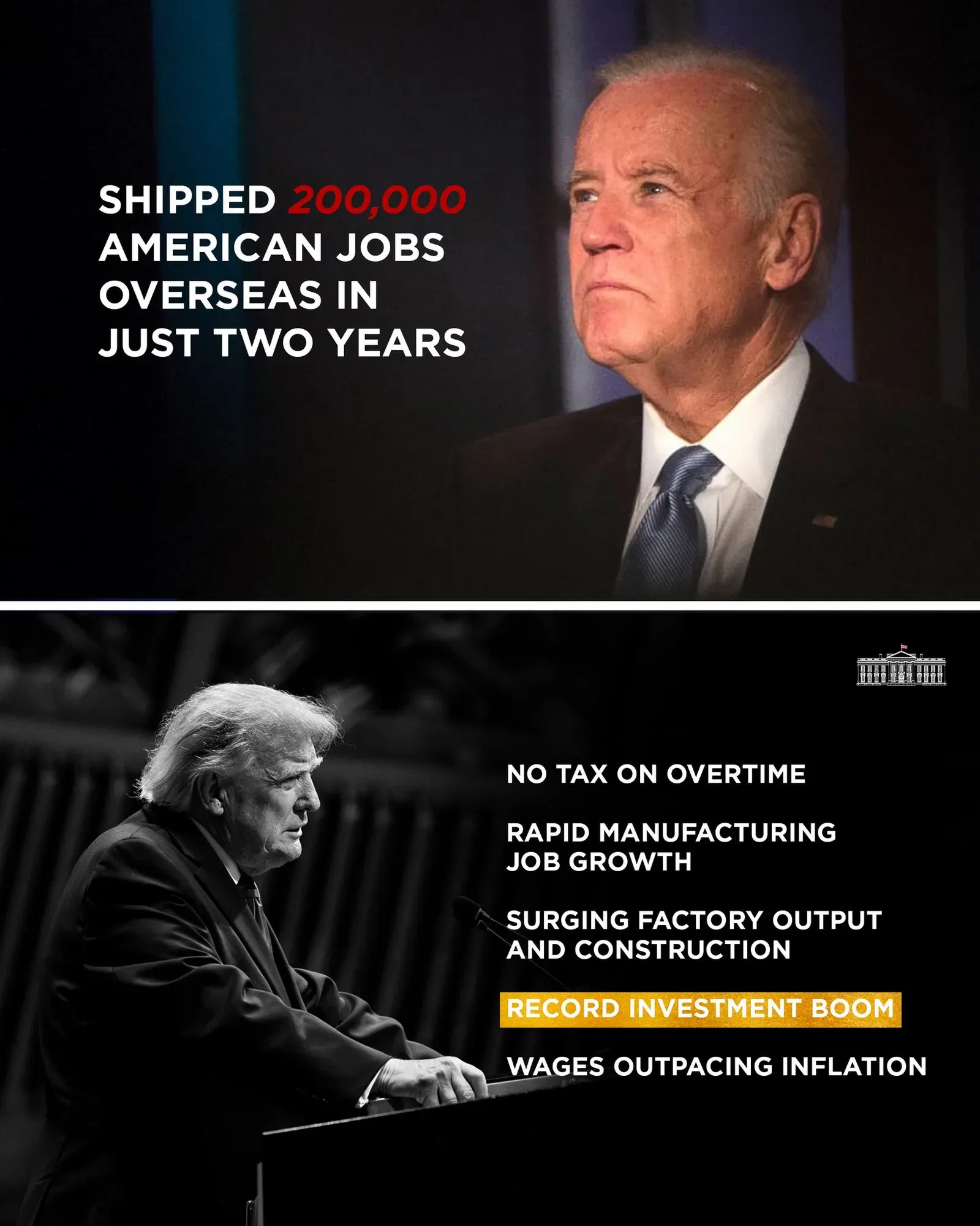 White House: US Manufacturing Strong, Hits Biden on Offshoring