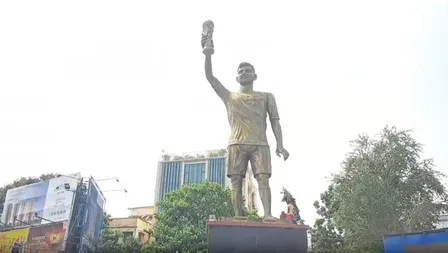 Kolkata's wobbly Messi statue in Lake Town signals TMC's structural collapse