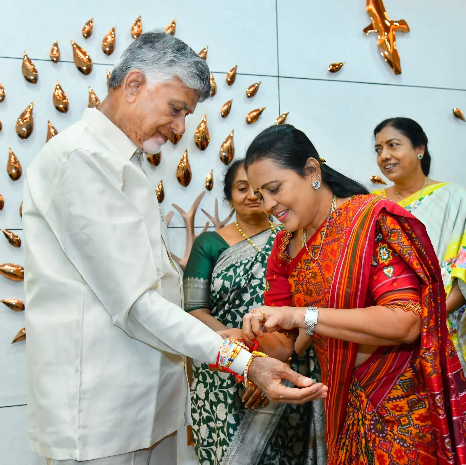 Raksha Bandhan 2024: Women leaders tie Rakhis to Andhra Pradesh CM Naidu