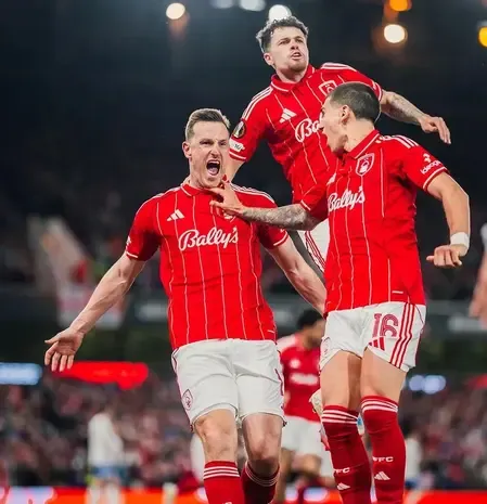 Wood's 200th goal gives Forest 1-0 edge in Europa League SF first leg