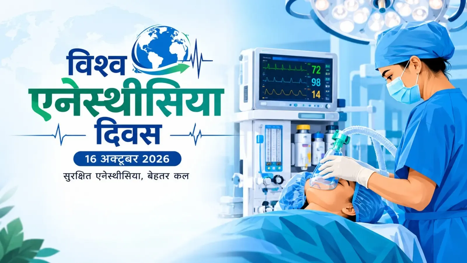 विश्व एनेस्थीसिया दिवस 2026: 16 अक्टूबर 1846 से बदली सर्जरी की दुनिया, जानें इस वर्ष की थीम