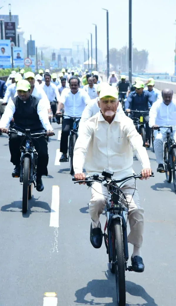 Chandrababu Naidu cycles 5.5 km in Vizag on World Environment Day, pushes green agenda
