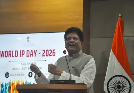वर्ल्ड आईपी डे पर पीयूष गोयल का बड़ा ऐलान, खेल से जुड़े आईपी रजिस्ट्रेशन पर 3 साल तक कोई शुल्क नहीं