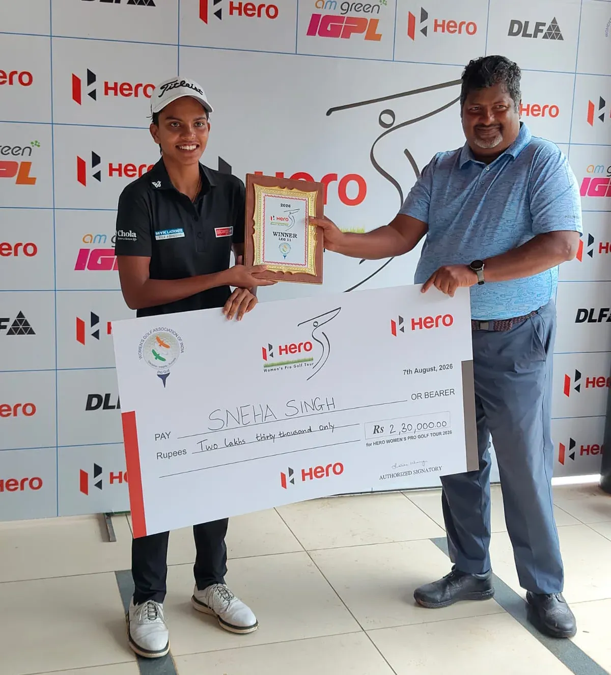 WPGT 2026 Leg 11: Sneha Singh survives collapse, beats Vani in play-off at Hosur