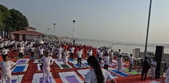 Yoga awareness drive at Varanasi's Ravidas Ghat ahead of IDY 2025