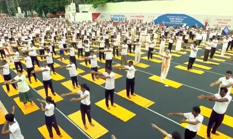 Yoga Day 2026: Kolkata hosts massive Red Road event, 100 floating platforms on Ganga