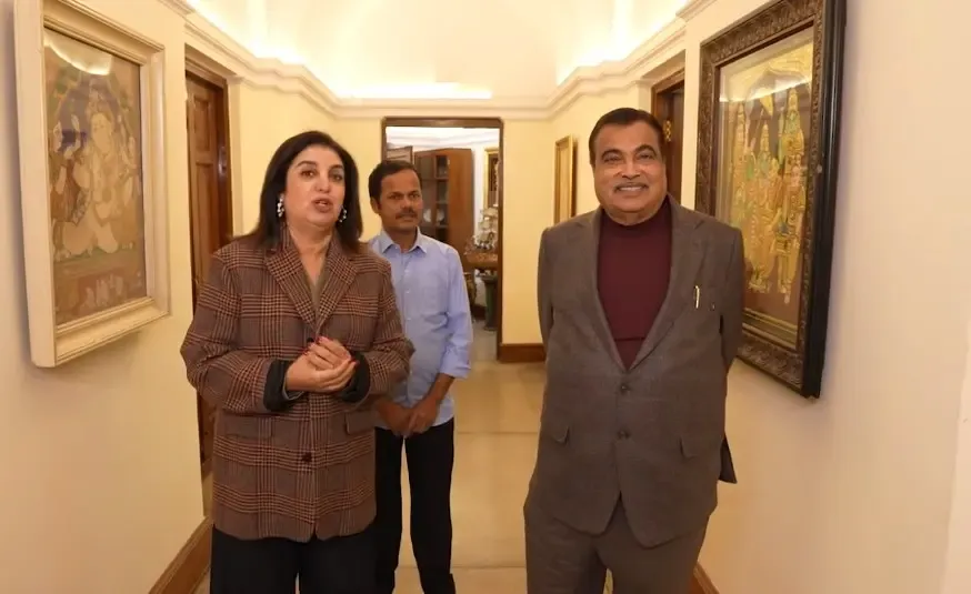 क्या यूट्यूब चैनल के लिए फराह खान नितिन गडकरी के घर गईं?